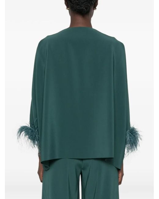 Gianluca Capannolo Green Laura Feather-Trim Top