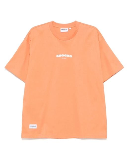 Camiseta con logo estampado Chocoolate de hombre de color Orange