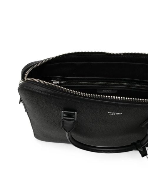 Tom Ford Black Elliot Briefcase for men