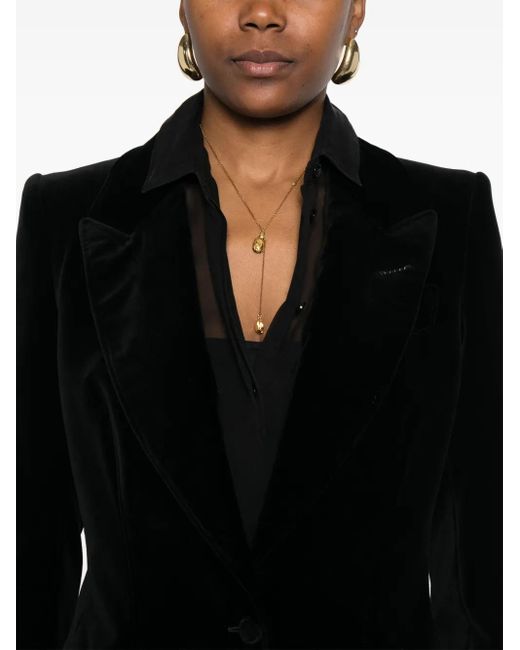 Tom Ford Black Single-Breasted Blazer