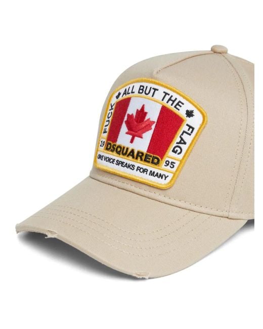 DSquared² Gray Logo Patch Cap for men