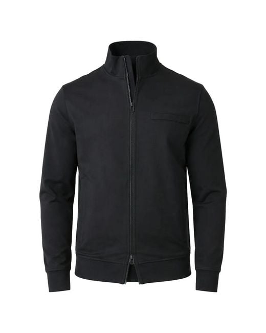 Patrick Assaraf Black Four-Way Stretch Track Jacket for men