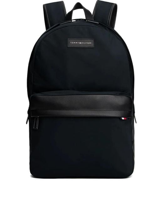 メンズ Tommy Hilfiger ロゴパッチ バックパック Black