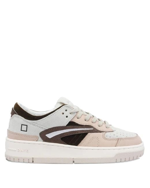Date Natural Torneo Pop Suede-Leather Panel Sneakers