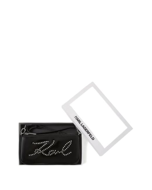Karl Lagerfeld Black Umhängetasche Mit Nieten
