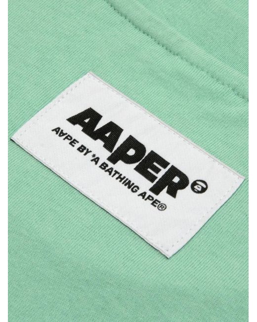 Aape By A Bathing Ape Green Aaper Graphic-Print T-Shirt for men