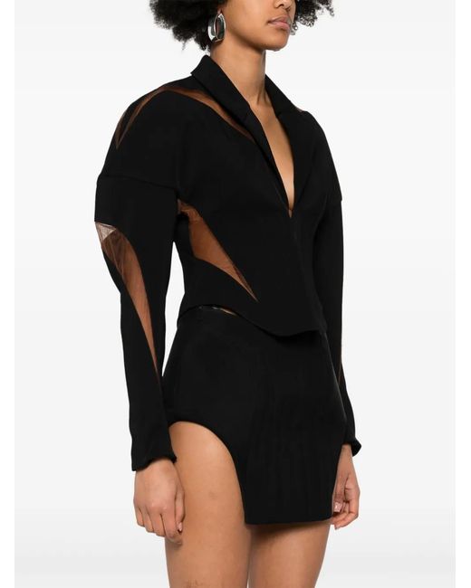 Mugler Black Spiral Illusion Jacket