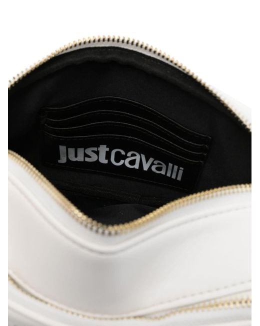 Just Cavalli White Logo-lettering Cross Body Bag