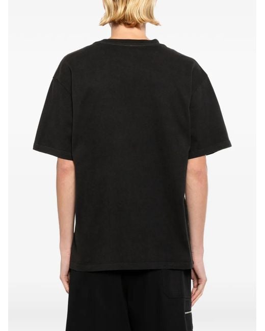 Melt Black Dog-Print T-Shirt for men