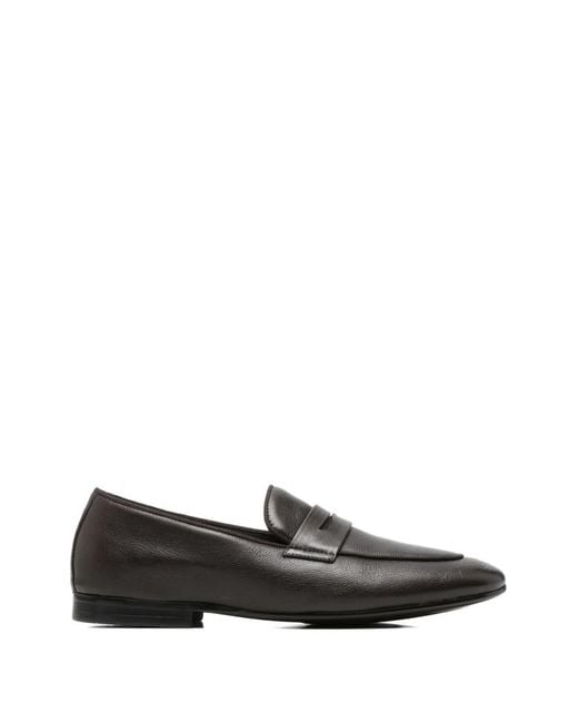 Alberto Gozzi Brown Mocassins En Cuir À Entaille Penny for men