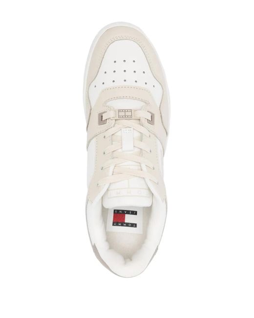 Tommy Hilfiger White Retro Basketball Sneakers