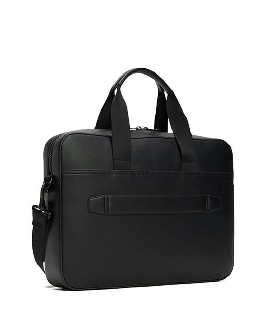 Tommy Hilfiger Black Zip-Top Briefcase for men