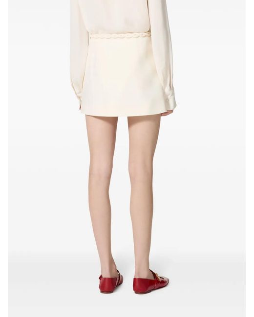 Valentino Garavani Natural Twisted-Band Mini Skirt