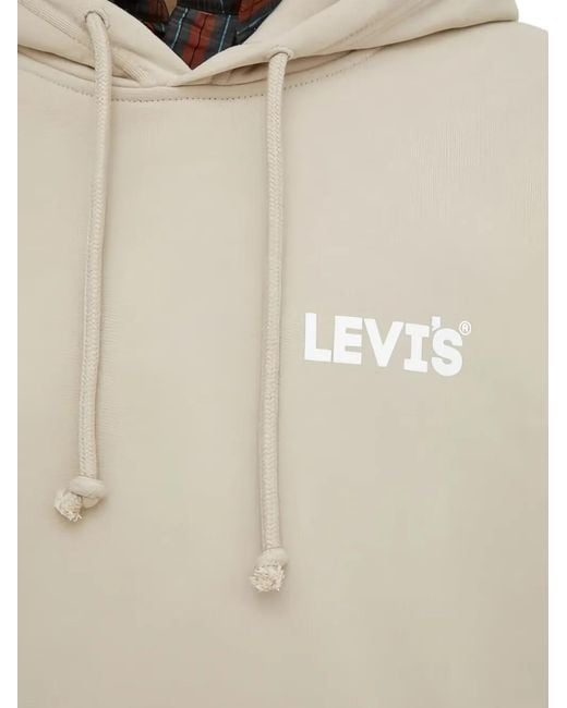 Levi's Natural Drawstring Logo Hoodie for men