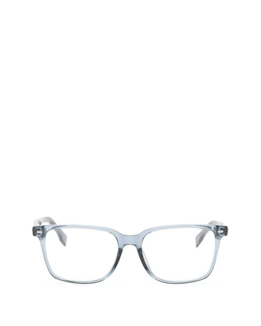 Boss White Rectangle-Frame Glasses for men