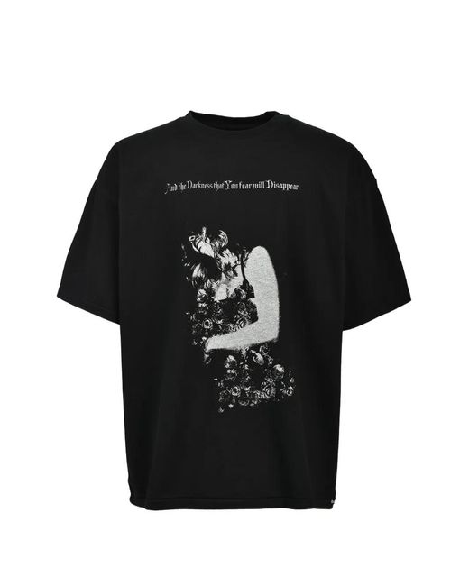 KAMIYA Black Printed T-Shirt for men