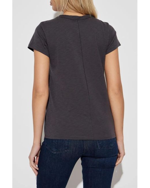 Rag & Bone Black The Slub Crew-Neck T-Shirt