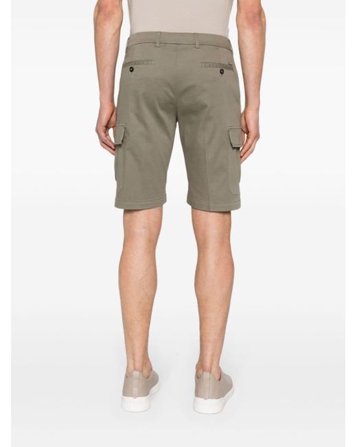 Corneliani Gray Mid-length Cargo Shorts for men