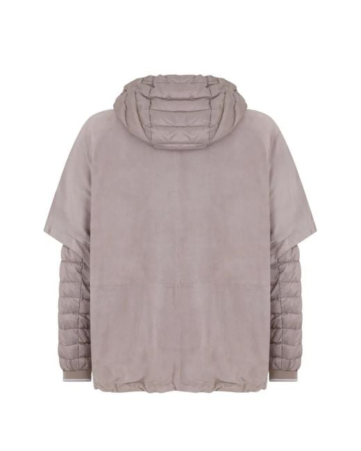 Moorer Gray Veste À Capuche