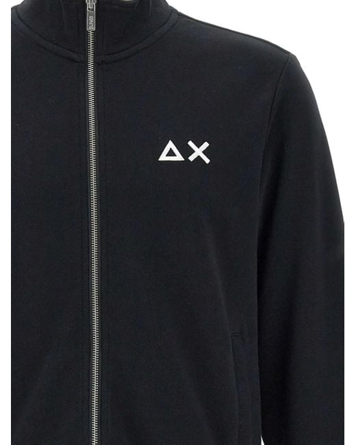 Sudadera de algodón con cremallera Sun 68 de hombre de color Blue