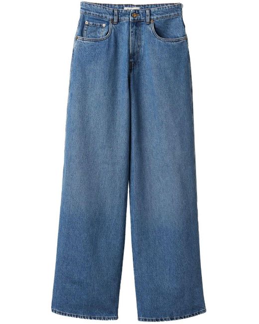 Jeans a gamba ampia di Miu Miu in Blue