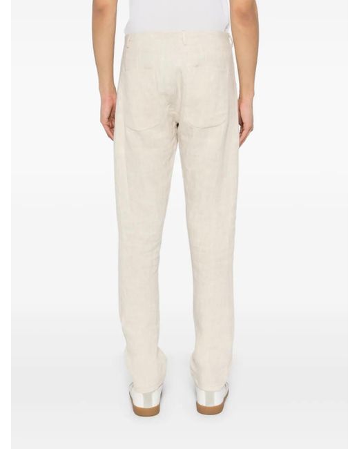 Label Under Construction Natural Buttoned Trousers for men