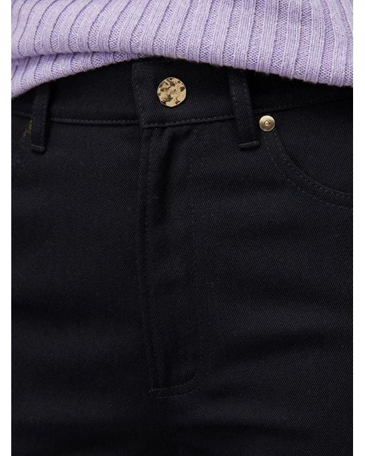 RETORI Blue Denim-Effect Flared Trousers