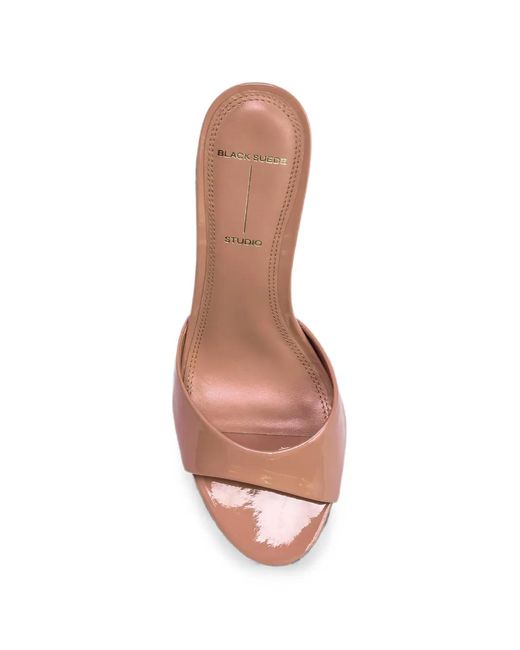 Black Suede Studio Pink Freddie Patent-Leather Sandals