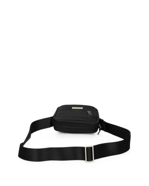 Calvin Klein Black Logo-Plaque Shoulder Bag for men
