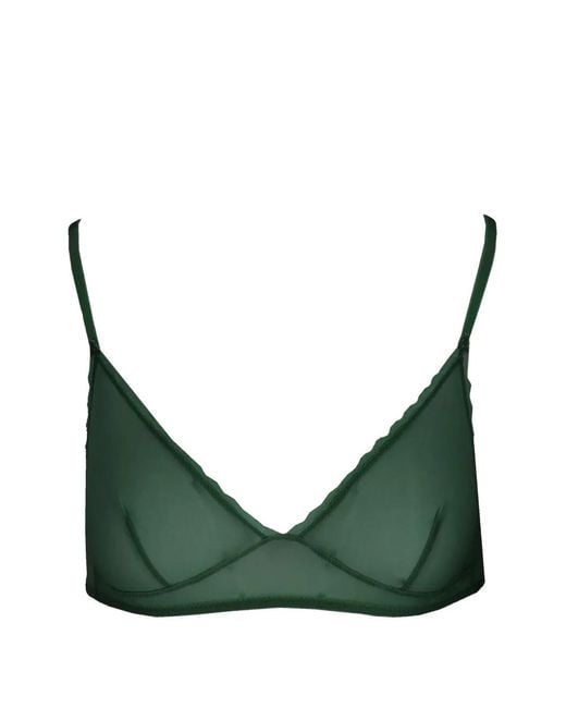 Laura Urbinati Green Triangle-Cup Tulle Bra