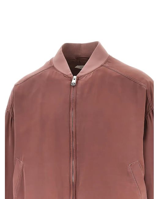 Versace Red Silk Bomber Jacket for men