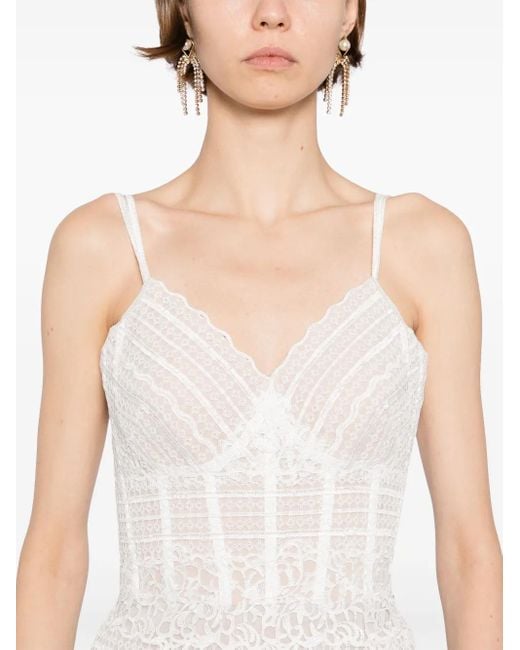Saiid Kobeisy White Lace Gown