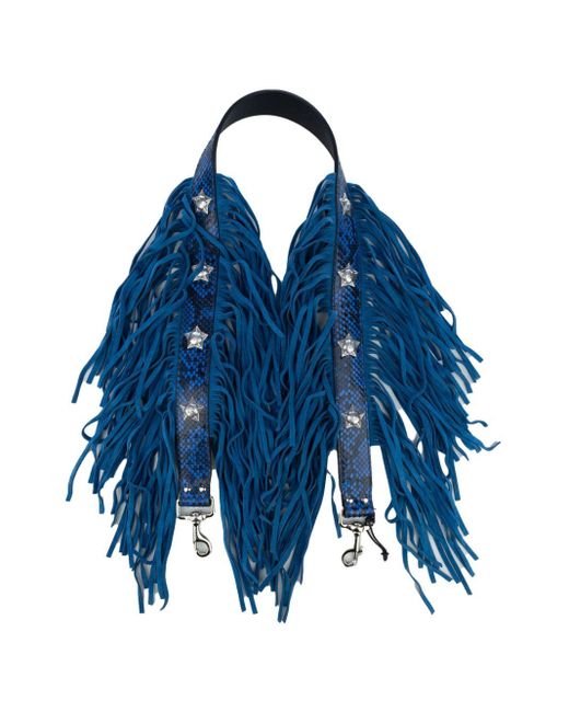 KATE CATE Fringed Shoulder Strap in Blue Lyst UK