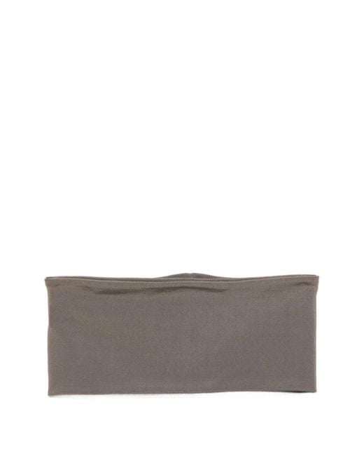 Rick Owens Gray Strapless Viscose Bandeau Top With Stretch Fabric