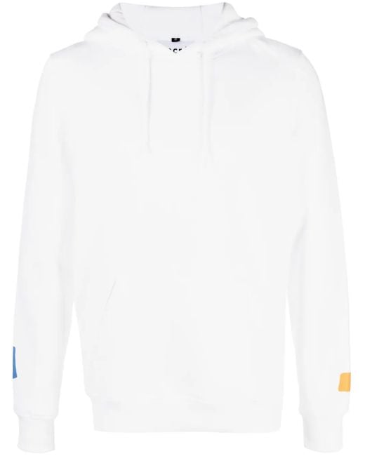 Sudadera con capucha y motivo gráfico Encré. de hombre de color White