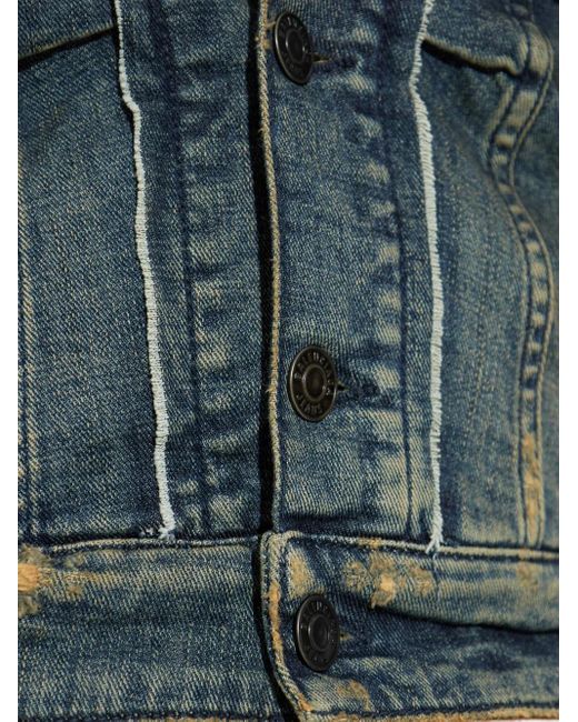 Giacca Denim Con Bottoni di Balenciaga in Blue