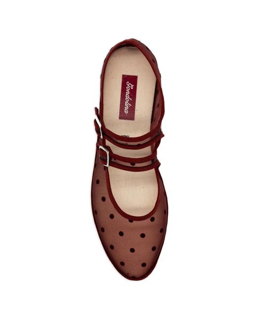 Gondolina Red Mary Jane Polka-Dot Ballet Flats