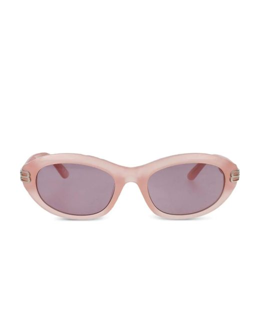 Balenciaga Pink Logo-Detail Sunglasses
