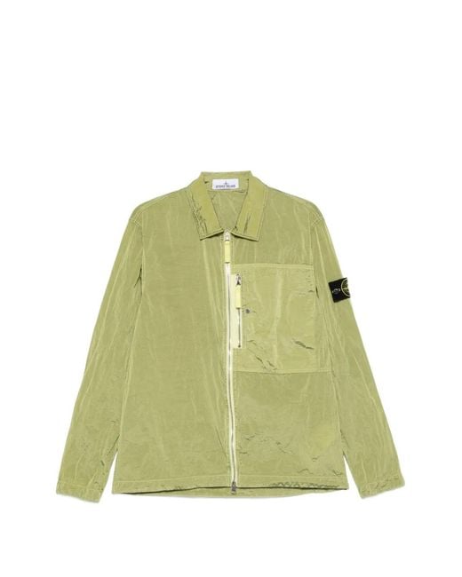 Stone Island Green Light Jackets for men