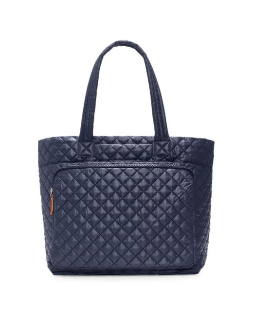 MZ Wallace Blue Large Metro Quilted Tote Bag