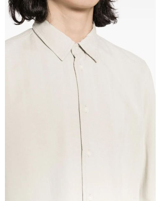 Samsøe & Samsøe White Saliam Fx Cotton Shirt for men