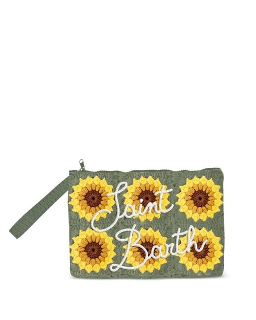 Pochette Parisienne Crochet À Broderies Mc2 Saint Barth en coloris Yellow