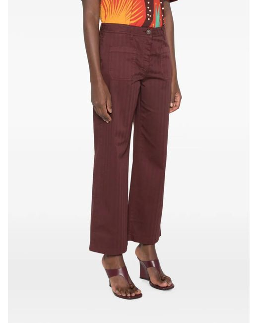 Etro Red Patch-Pocket Trousers