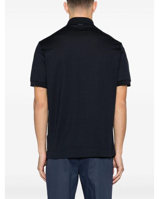 Zegna Black Short-sleeve Polo Shirt for men