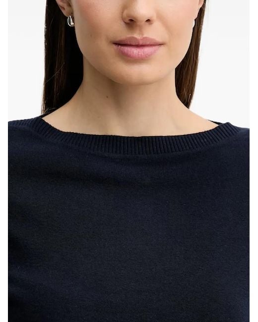 Benetton Blue Boat-Neck Pullover