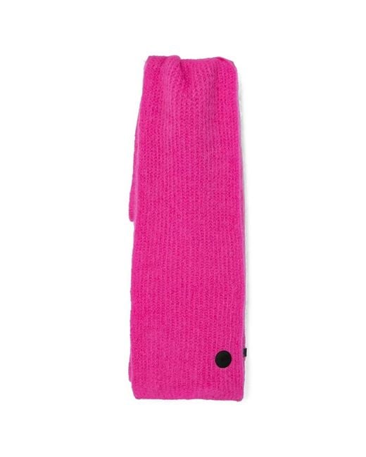 MMC Studio Pink Logo-Detail Scarves