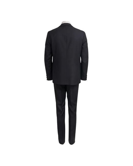 Franzese Collection Black Beckham French Tuxedo Suit (Set Of Three) for men
