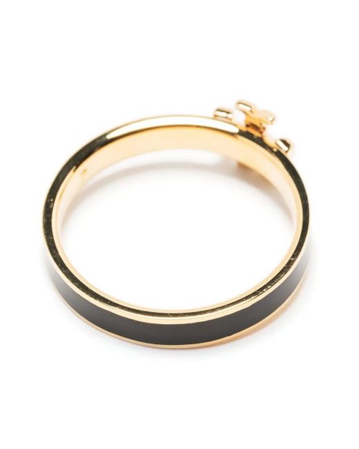 Tory Burch Metallic Icon Enamel Ring