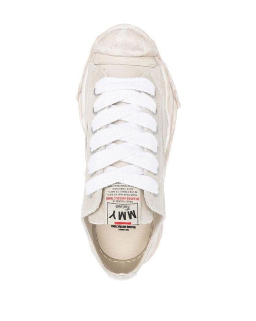 Maison Mihara Yasuhiro White Hank Vintage Leather Sneakers