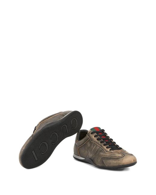 Gucci Gray Lace-Up Sneakers for men